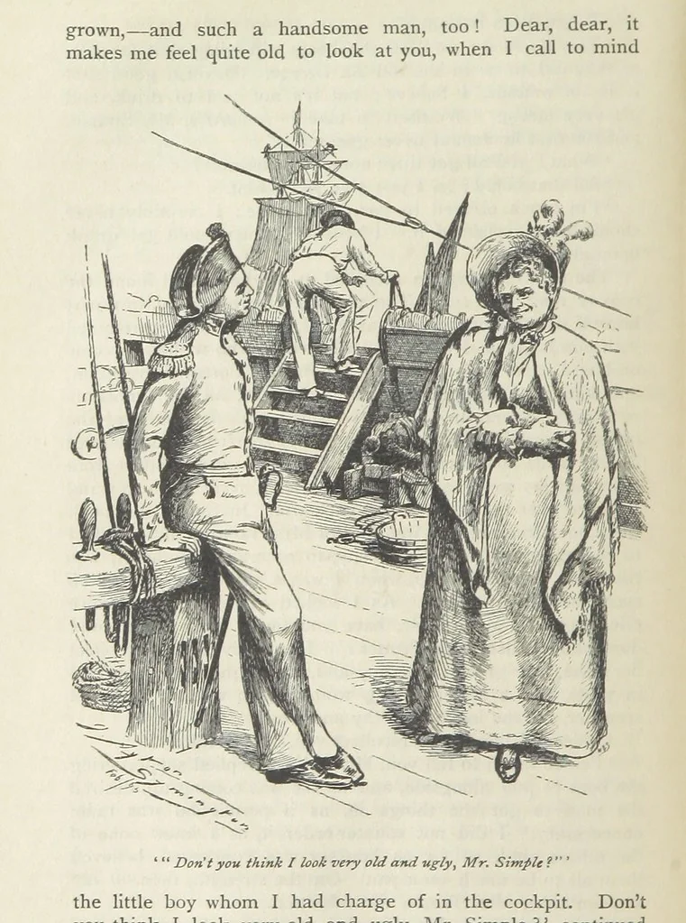 An illustration from Peter Simple ... Illustrated by J. A. Symington, with an introduction by D. Hannay, 1895, leaf 472