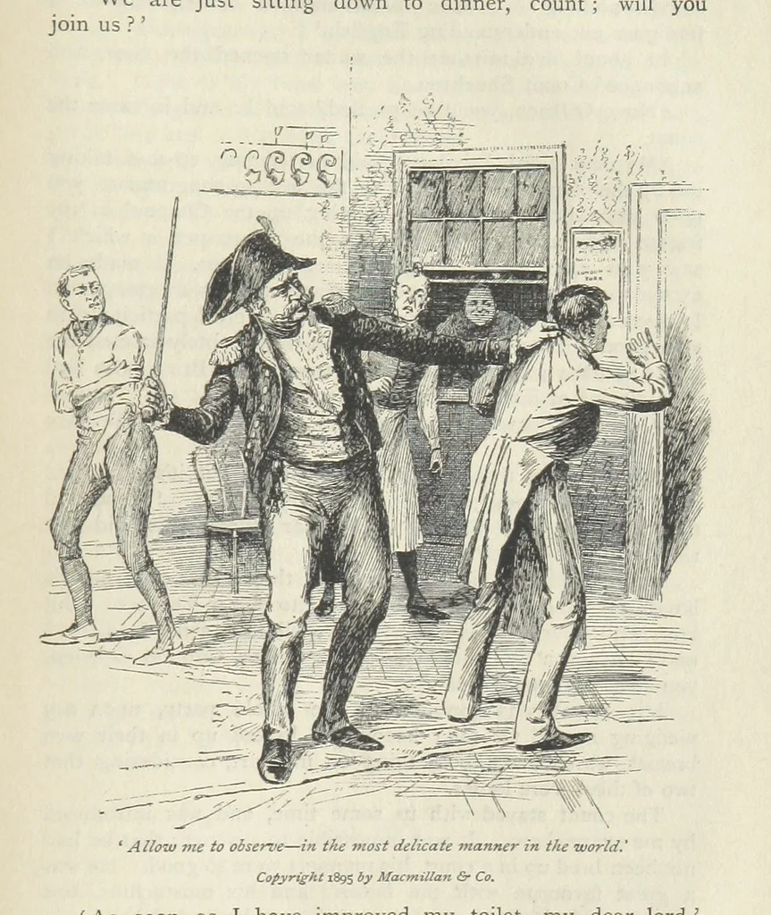 An illustration from Peter Simple ... Illustrated by J. A. Symington, with an introduction by D. Hannay, 1895, leaf 527