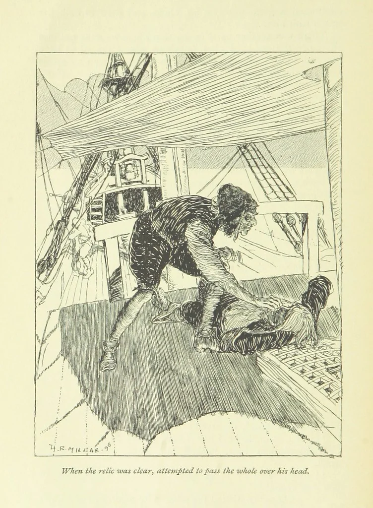 An illustration from The Phantom Ship ... Illustrated by H. R. Millar. With an introduction by D. Hannay, 1896, leaf 110