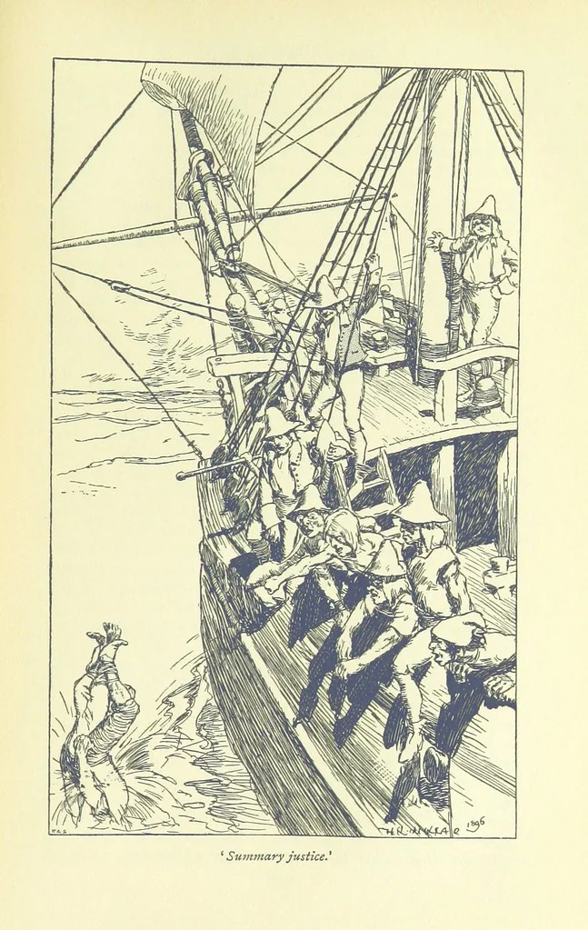 An illustration from The Phantom Ship ... Illustrated by H. R. Millar. With an introduction by D. Hannay, 1896, leaf 231