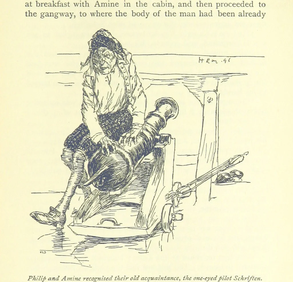 An illustration from The Phantom Ship ... Illustrated by H. R. Millar. With an introduction by D. Hannay, 1896, leaf 245