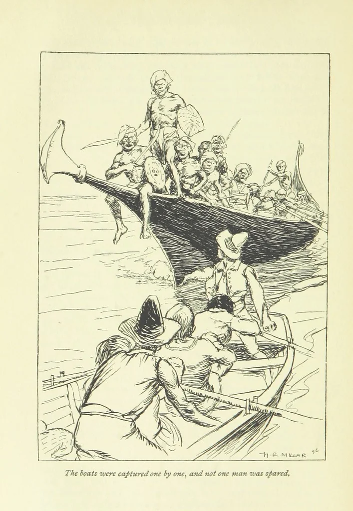 An illustration from The Phantom Ship ... Illustrated by H. R. Millar. With an introduction by D. Hannay, 1896, leaf 268