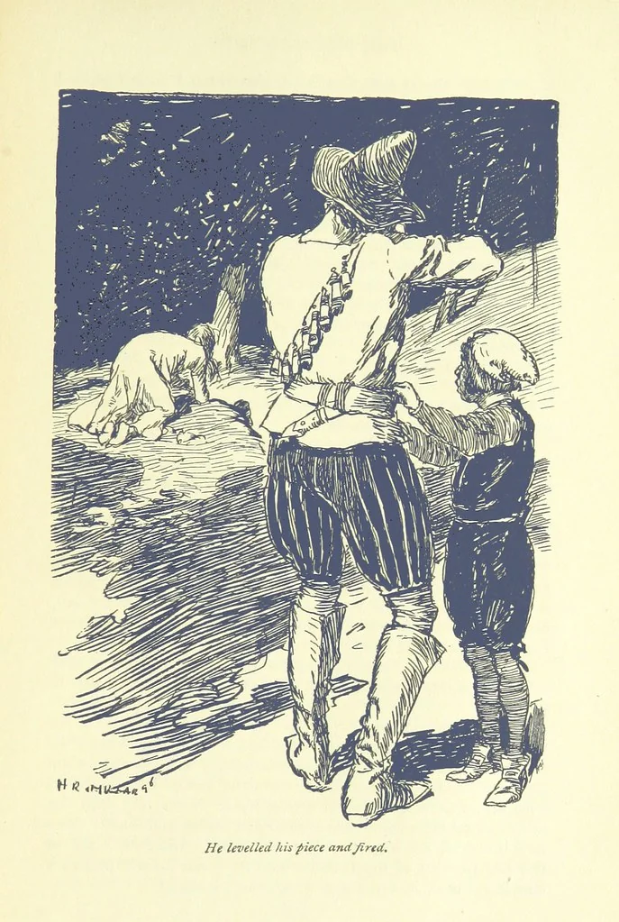 An illustration from The Phantom Ship ... Illustrated by H. R. Millar. With an introduction by D. Hannay, 1896, leaf 383