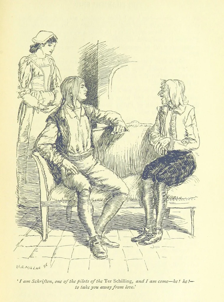 An illustration from The Phantom Ship ... Illustrated by H. R. Millar. With an introduction by D. Hannay, 1896, leaf 89