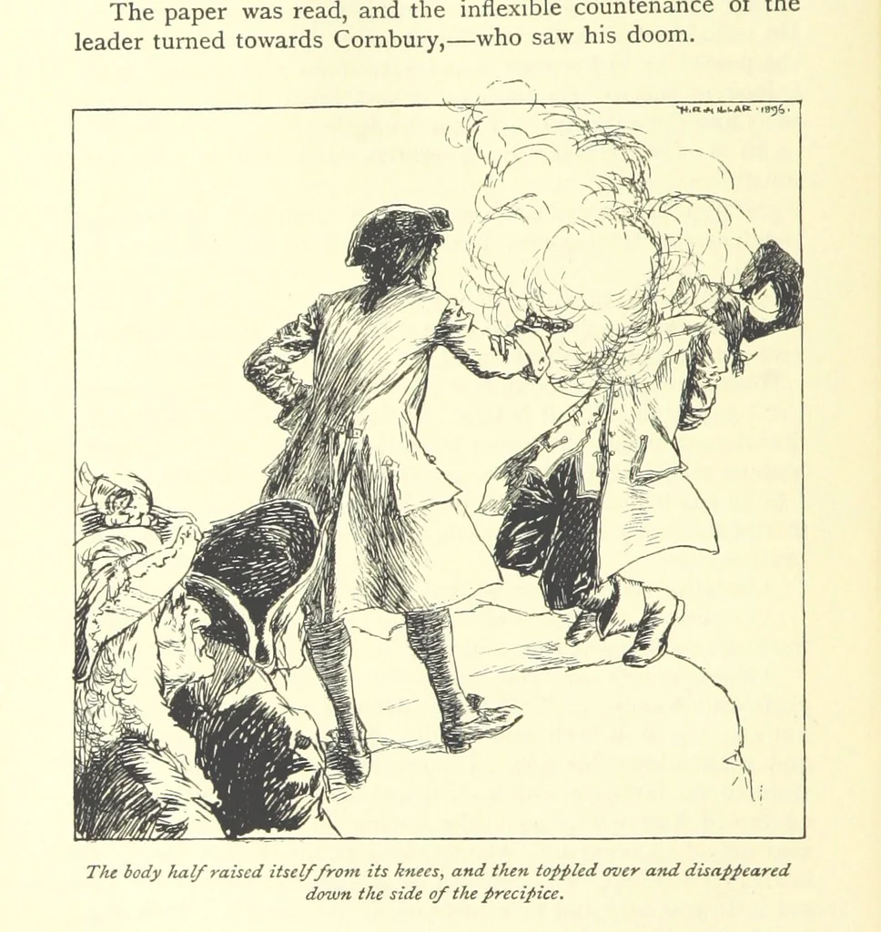 An illustration from Snarleyyow ... Illustrated by H. R. Millar. With an introduction by David Hannay, 1897, leaf 146