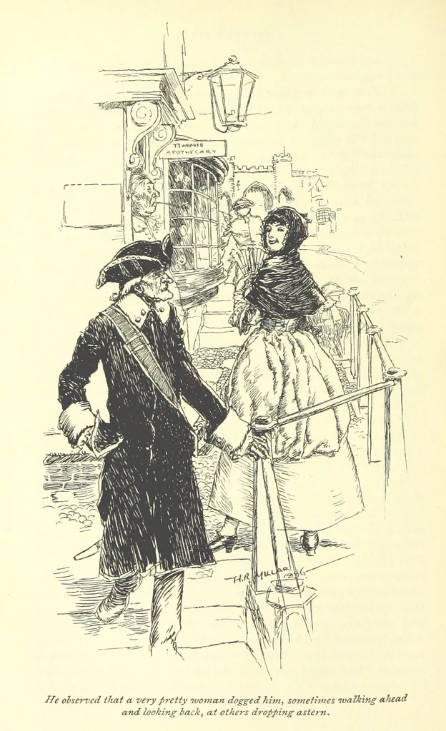 An illustration from Snarleyyow ... Illustrated by H. R. Millar. With an introduction by David Hannay, 1897, leaf 162