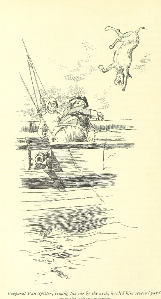 An illustration from Snarleyyow ... Illustrated by H. R. Millar. With an introduction by David Hannay, 1897, leaf 182