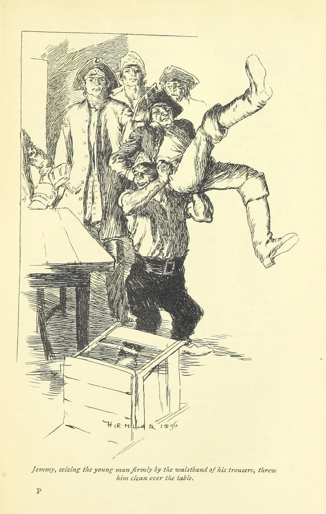 An illustration from Snarleyyow ... Illustrated by H. R. Millar. With an introduction by David Hannay, 1897, leaf 243