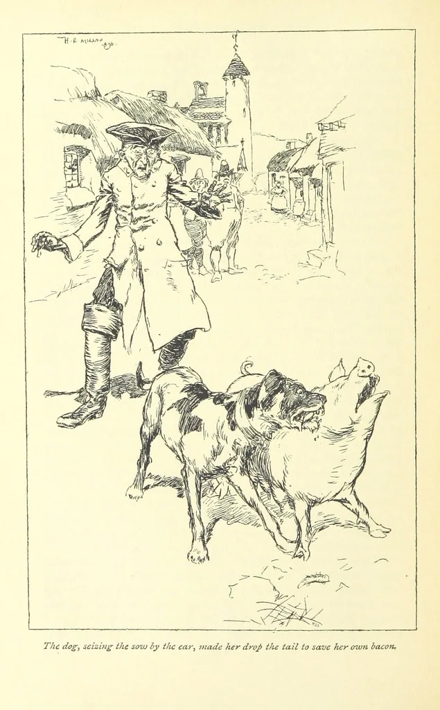 An illustration from Snarleyyow ... Illustrated by H. R. Millar. With an introduction by David Hannay, 1897, leaf 318