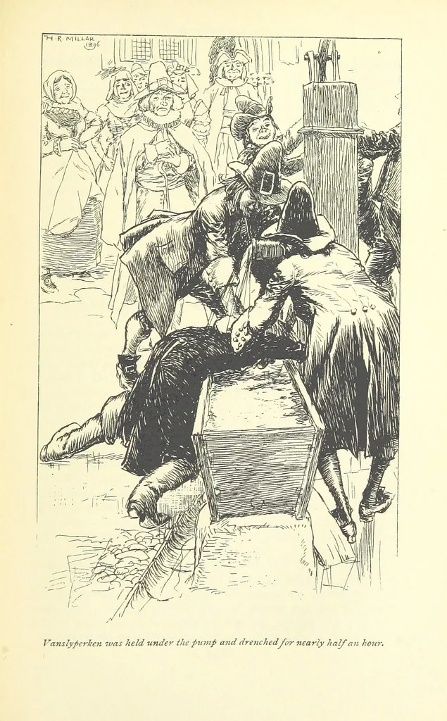 An illustration from Snarleyyow ... Illustrated by H. R. Millar. With an introduction by David Hannay, 1897, leaf 321