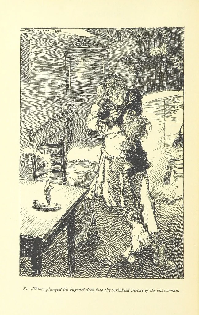 An illustration from Snarleyyow ... Illustrated by H. R. Millar. With an introduction by David Hannay, 1897, leaf 328