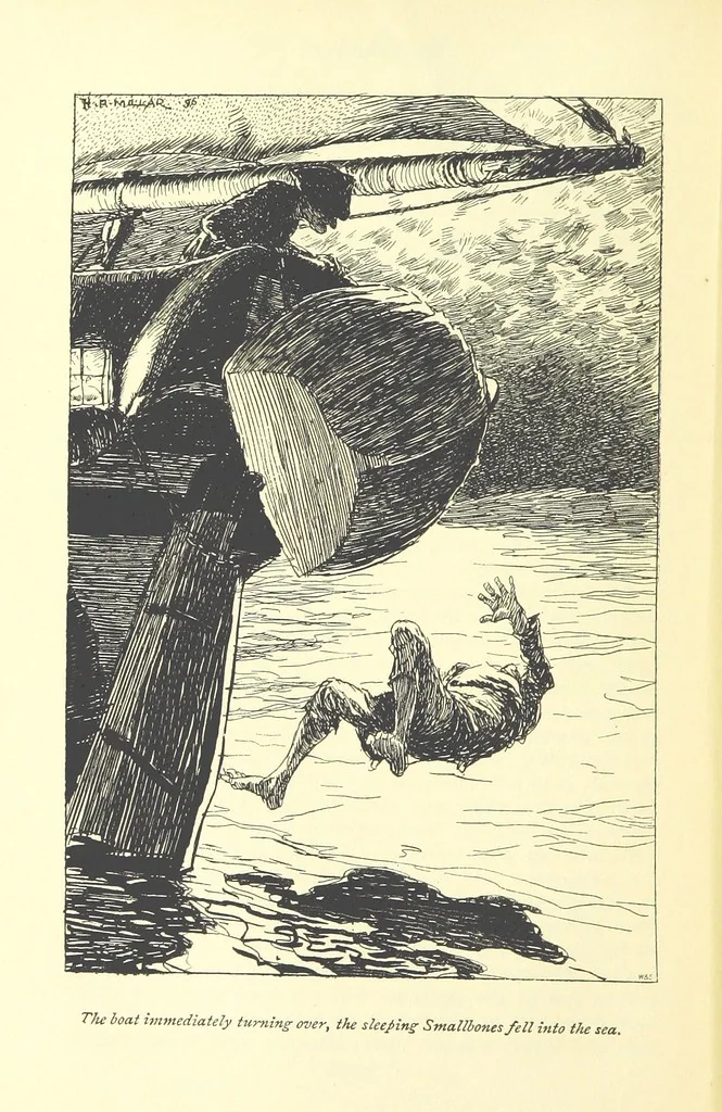 An illustration from Snarleyyow ... Illustrated by H. R. Millar. With an introduction by David Hannay, 1897, leaf 350