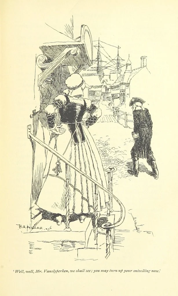 An illustration from Snarleyyow ... Illustrated by H. R. Millar. With an introduction by David Hannay, 1897, leaf 375