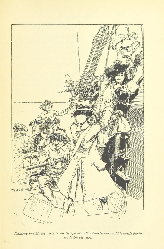 An illustration from Snarleyyow ... Illustrated by H. R. Millar. With an introduction by David Hannay, 1897, leaf 389