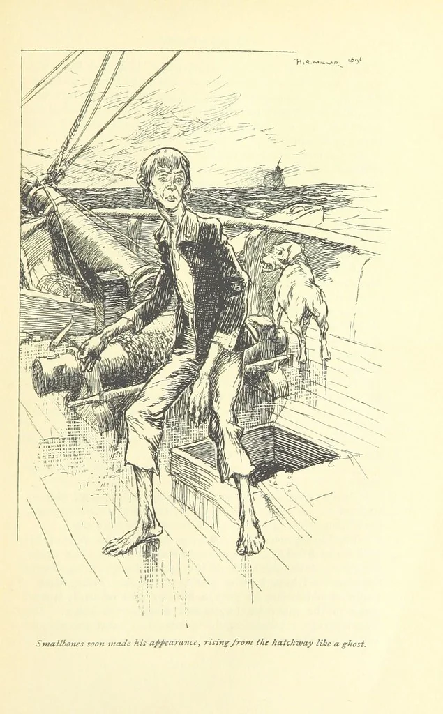 An illustration from Snarleyyow ... Illustrated by H. R. Millar. With an introduction by David Hannay, 1897, leaf 39