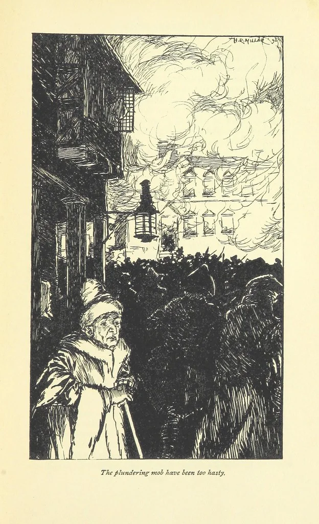 An illustration from Snarleyyow ... Illustrated by H. R. Millar. With an introduction by David Hannay, 1897, leaf 421