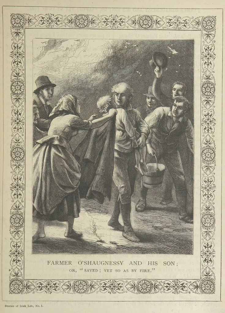 An illustration from Stories of Irish Life ... With illustrations, etc, 1878, leaf 13