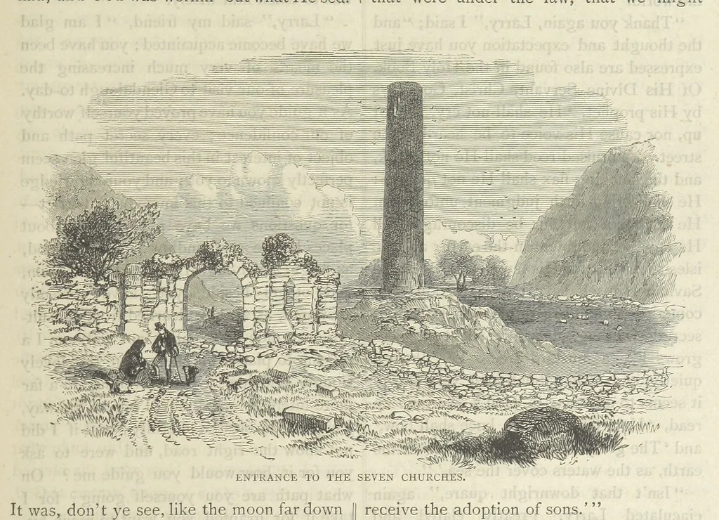 An illustration from Stories of Irish Life ... With illustrations, etc, 1878, leaf 145