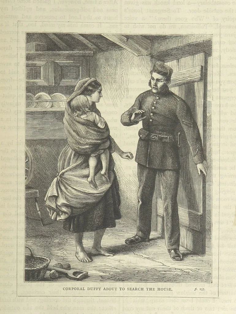 An illustration from Stories of Irish Life ... With illustrations, etc, 1878, leaf 165