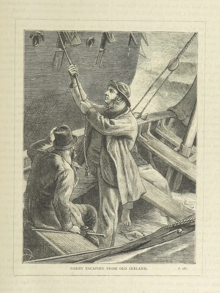 An illustration from Stories of Irish Life ... With illustrations, etc, 1878, leaf 197