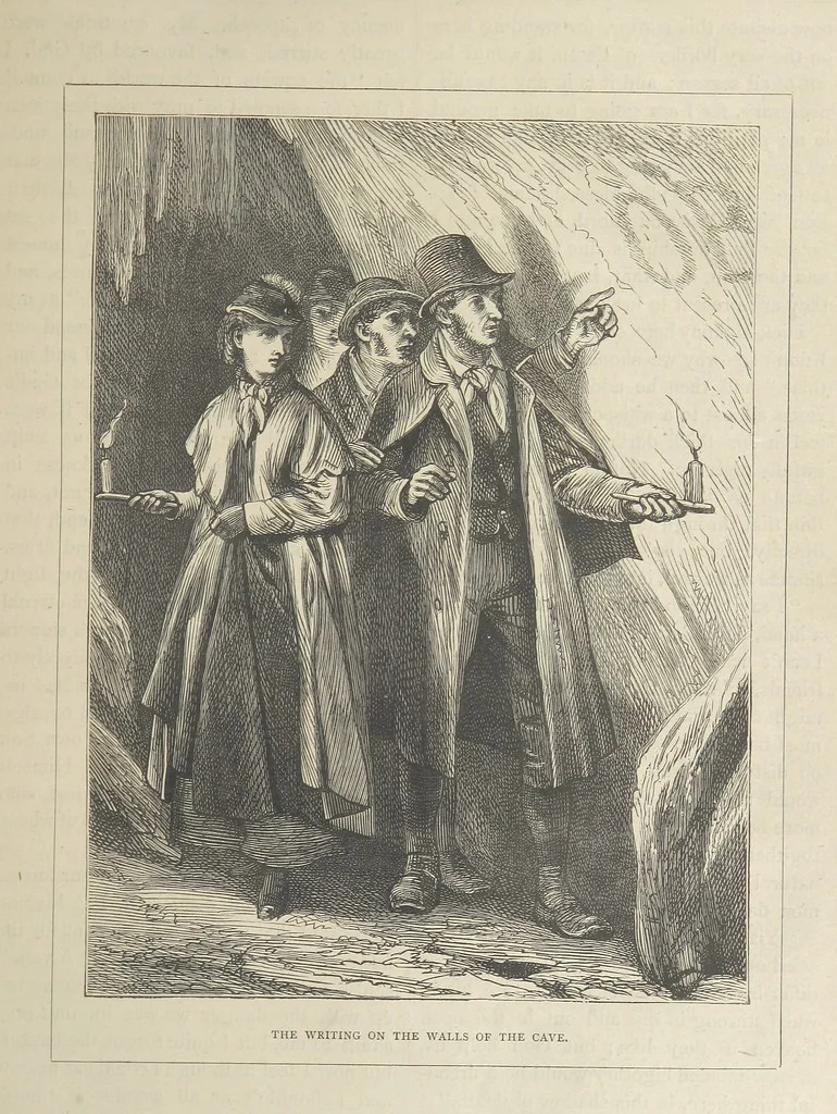 An illustration from Stories of Irish Life ... With illustrations, etc, 1878, leaf 45