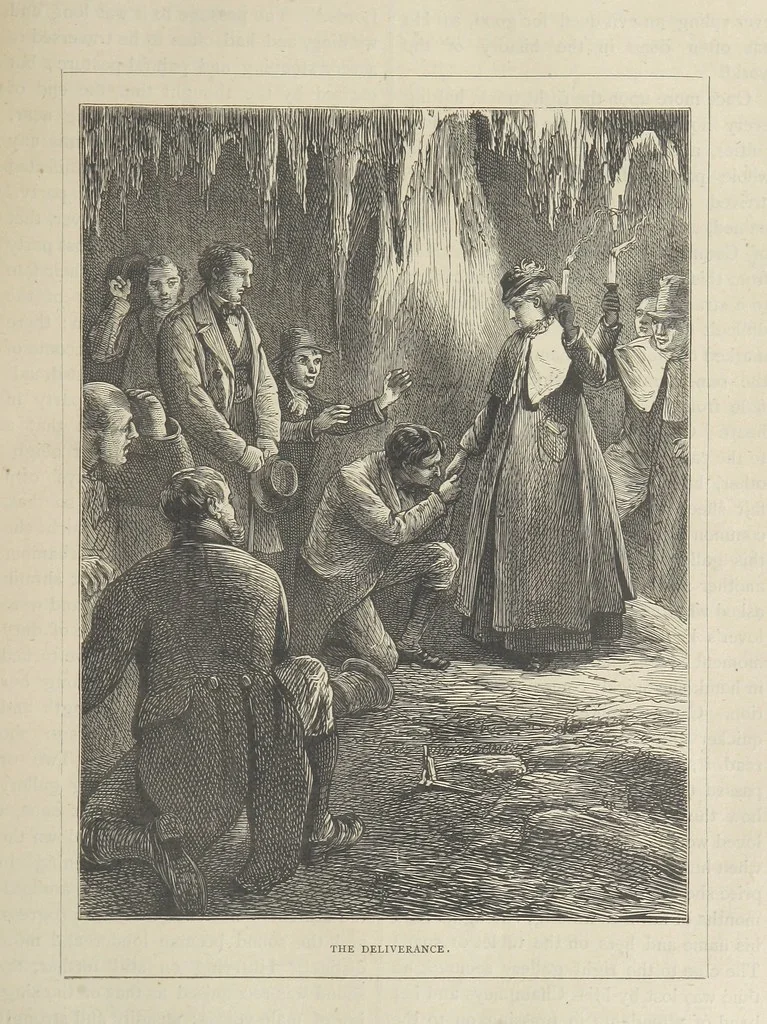 An illustration from Stories of Irish Life ... With illustrations, etc, 1878, leaf 53