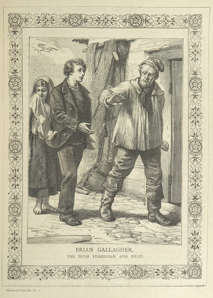 An illustration from Stories of Irish Life ... With illustrations, etc, 1878, leaf 61
