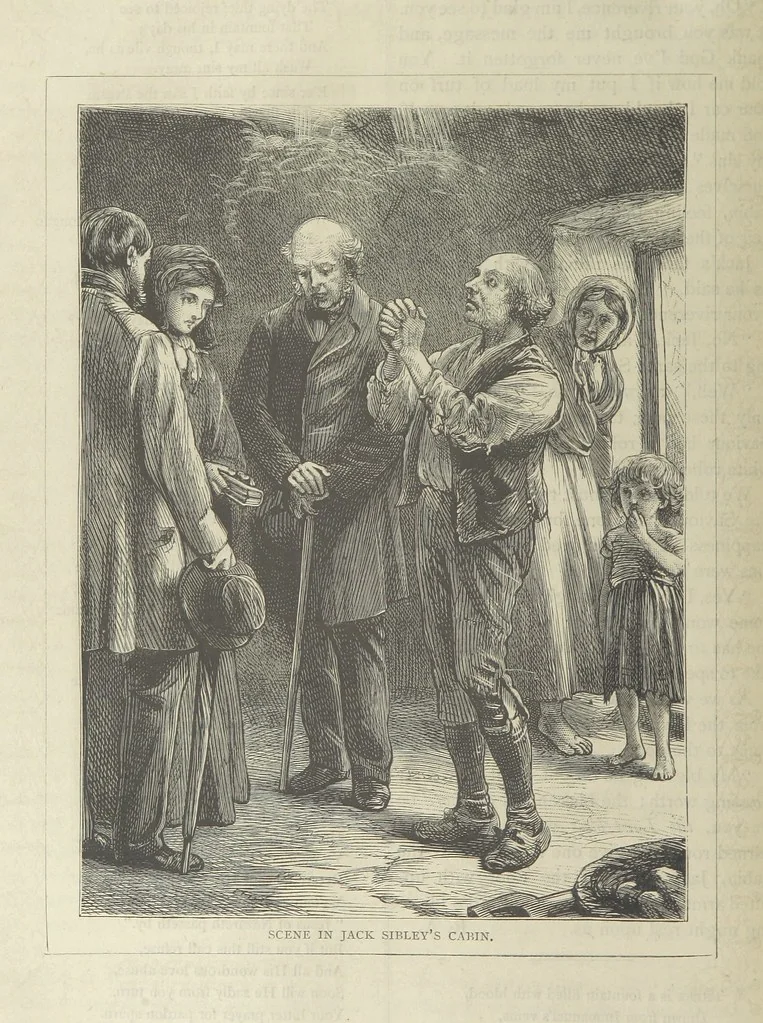 An illustration from Stories of Irish Life ... With illustrations, etc, 1878, leaf 76