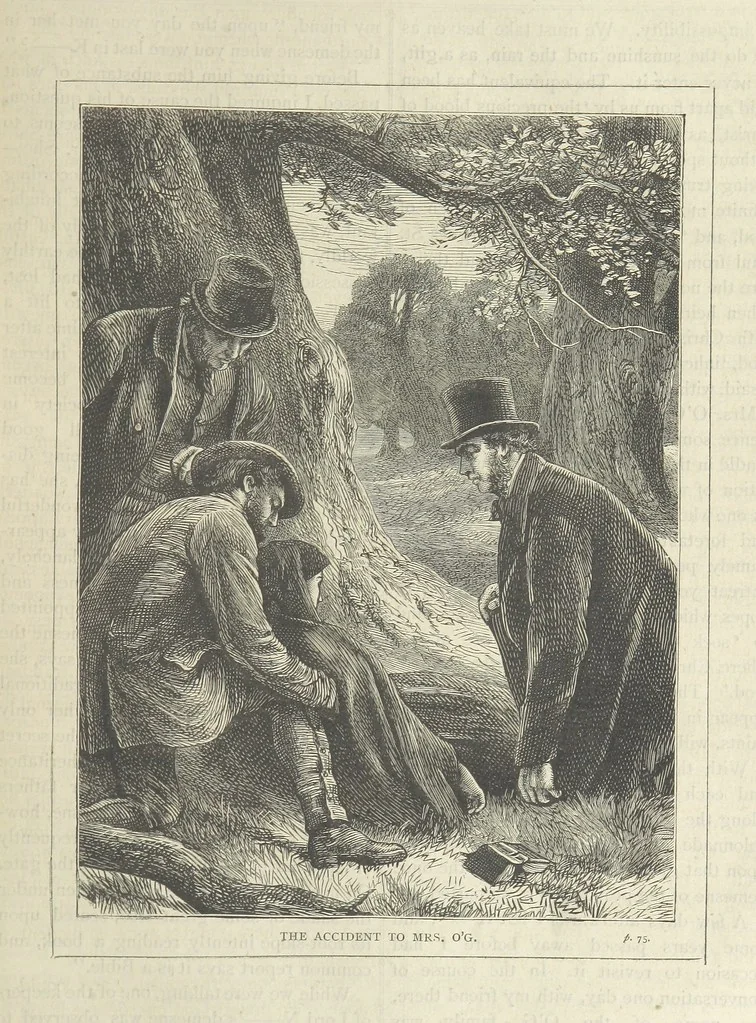 An illustration from Stories of Irish Life ... With illustrations, etc, 1878, leaf 85
