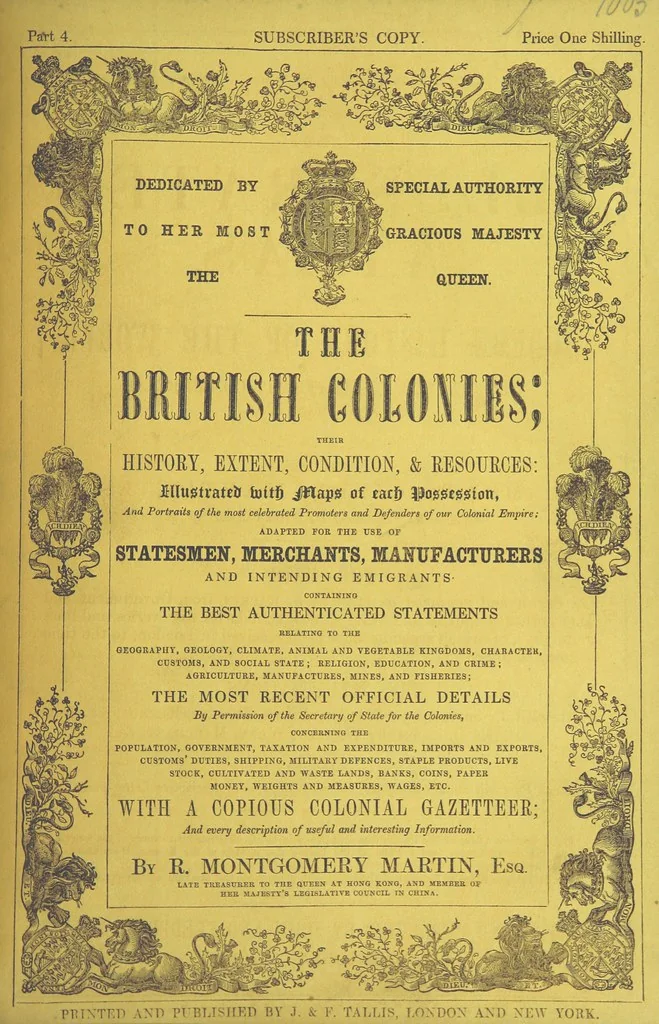 An illustration from The British Colonies; their history, extent, condition, and resources, 1851, leaf 157
