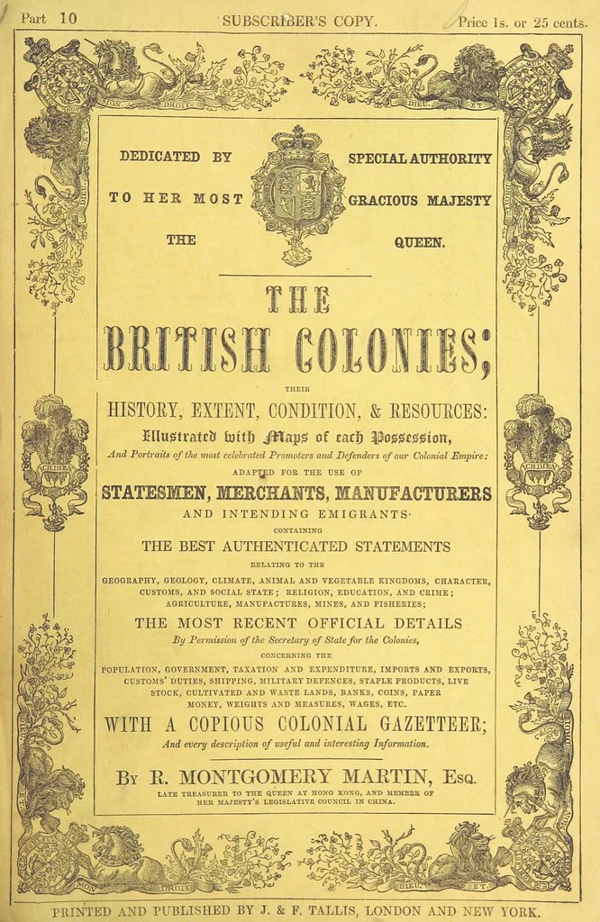 An illustration from The British Colonies; their history, extent, condition, and resources, 1851, leaf 381