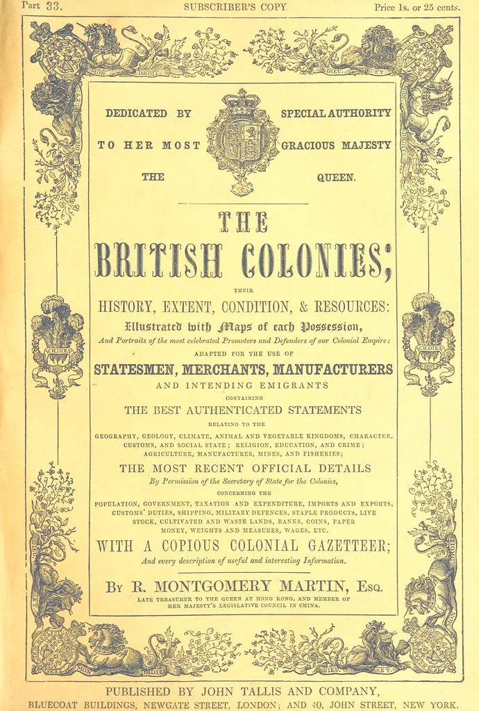 An illustration from The British Colonies; their history, extent, condition, and resources, 1851, leaf 317