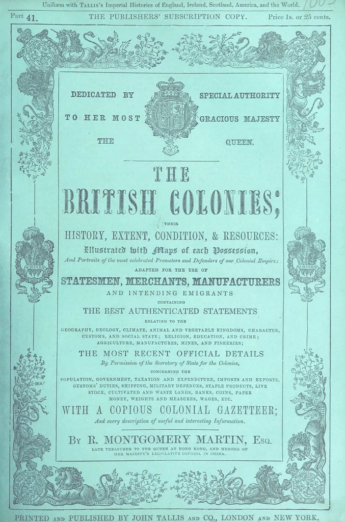 An illustration from The British Colonies; their history, extent, condition, and resources, 1851, leaf 643