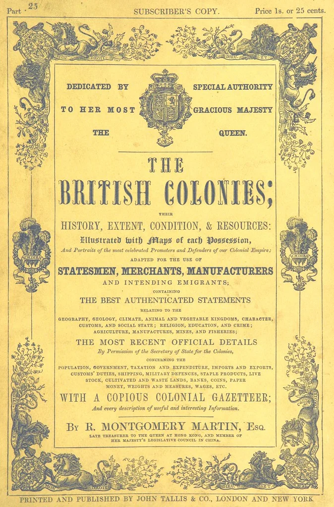 An illustration from The British Colonies; their history, extent, condition, and resources, 1851, leaf 7