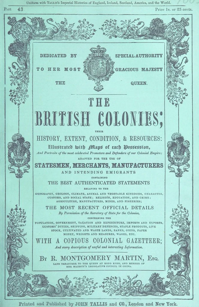 An illustration from The British Colonies; their history, extent, condition, and resources, 1851, leaf 743
