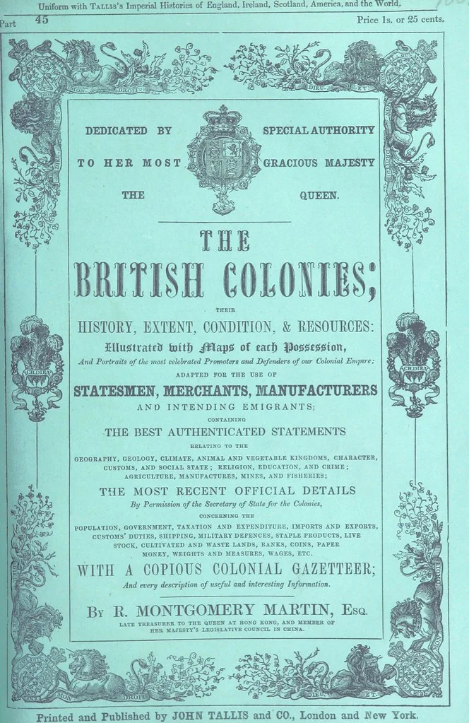 An illustration from The British Colonies; their history, extent, condition, and resources, 1851, leaf 819