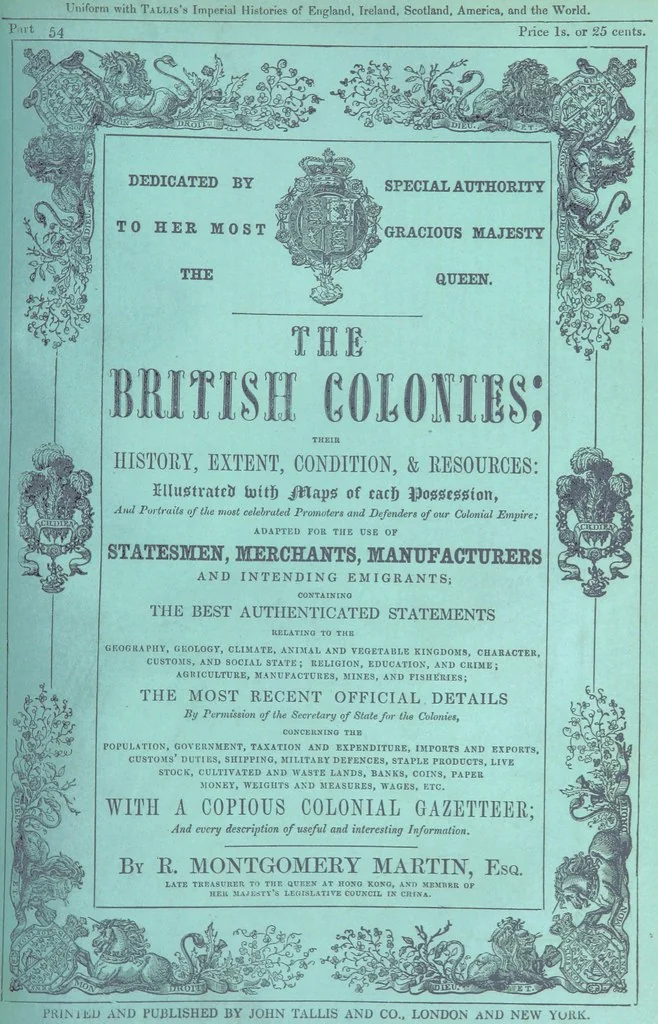 An illustration from The British Colonies; their history, extent, condition, and resources, 1851, leaf 201