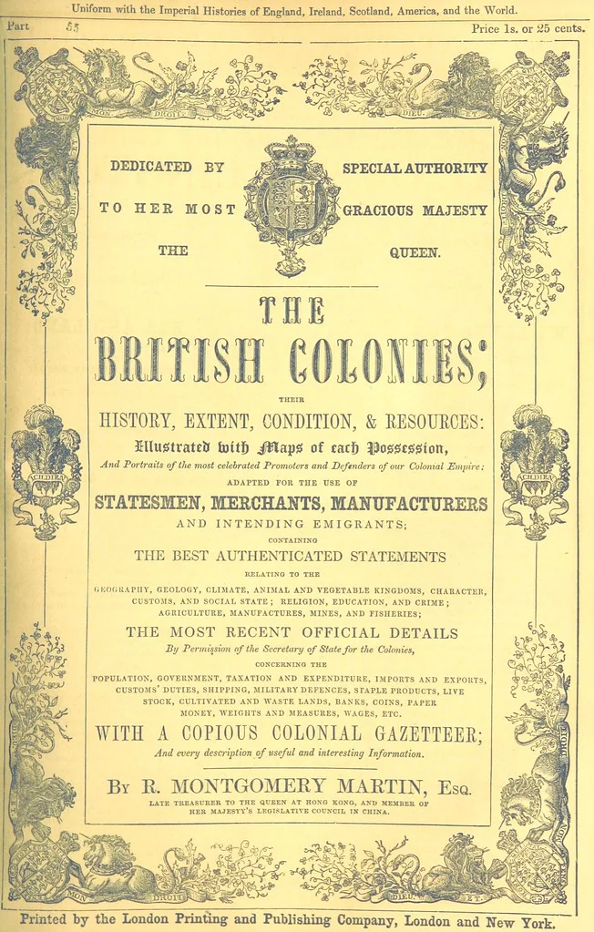 An illustration from The British Colonies; their history, extent, condition, and resources, 1851, leaf 237