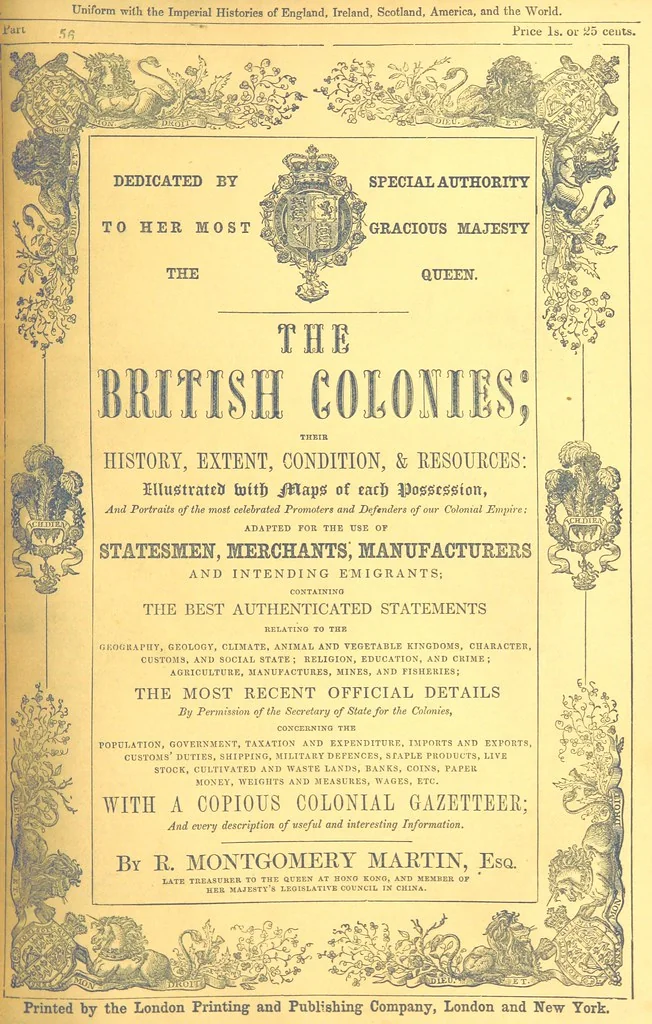 An illustration from The British Colonies; their history, extent, condition, and resources, 1851, leaf 273