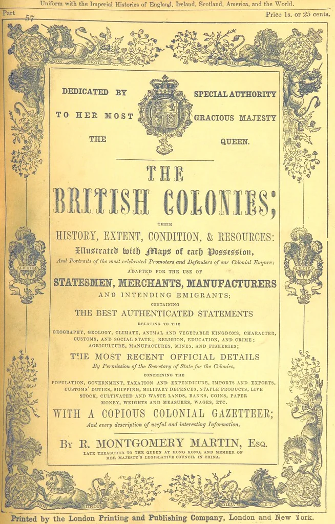 An illustration from The British Colonies; their history, extent, condition, and resources, 1851, leaf 309