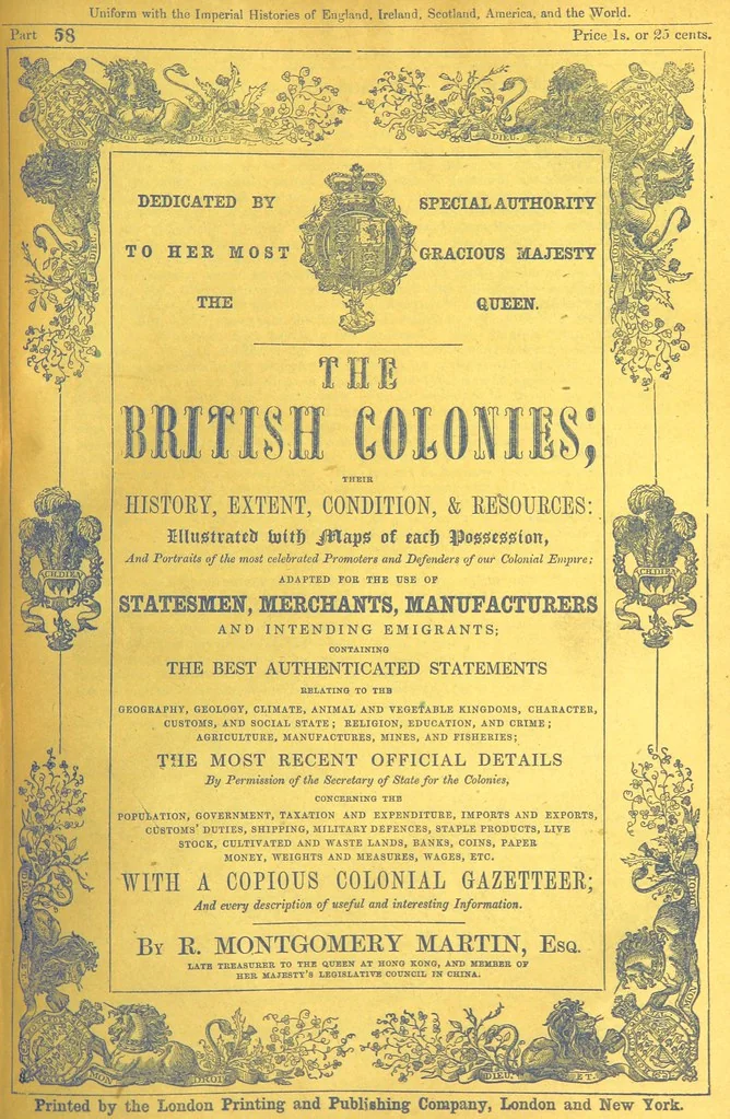 An illustration from The British Colonies; their history, extent, condition, and resources, 1851, leaf 345