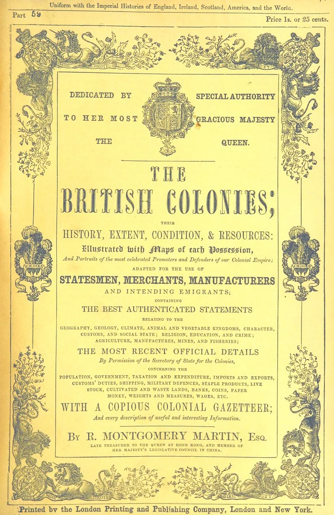 An illustration from The British Colonies; their history, extent, condition, and resources, 1851, leaf 381