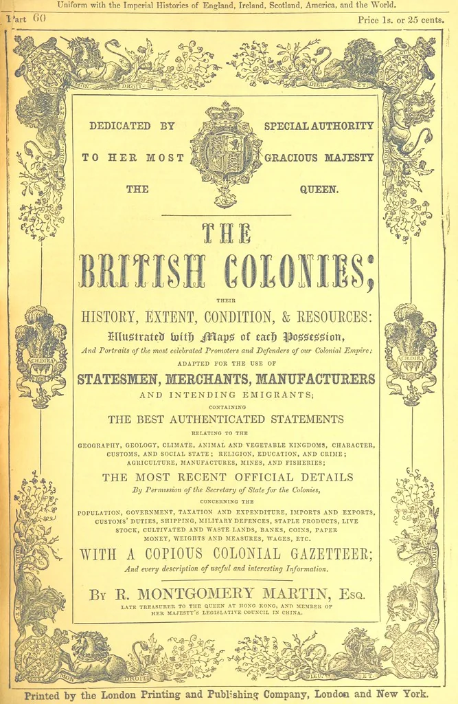 An illustration from The British Colonies; their history, extent, condition, and resources, 1851, leaf 417