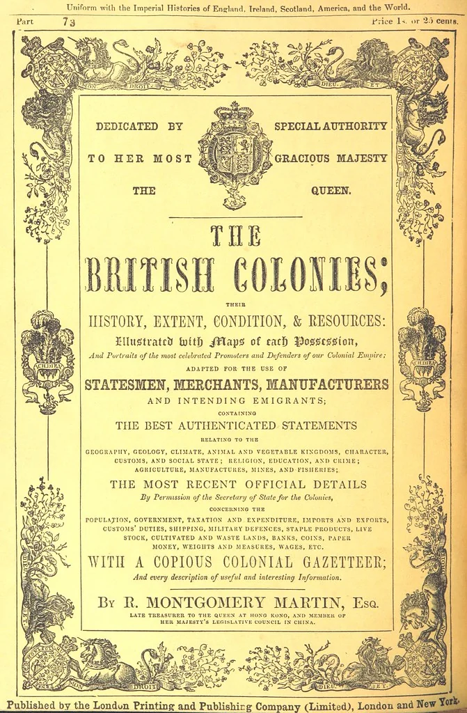 An illustration from The British Colonies; their history, extent, condition, and resources, 1851, leaf 920
