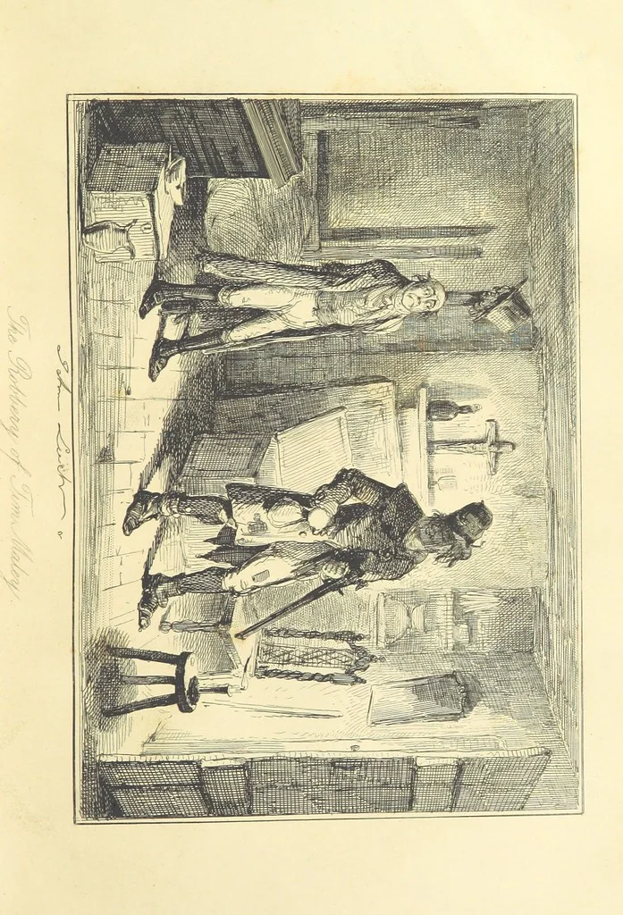 An illustration from The Fortunes of Hector O'Halloran and his Man Mark Anthony O'Toole ... With illustrations by J. Leech, 1853, leaf 169