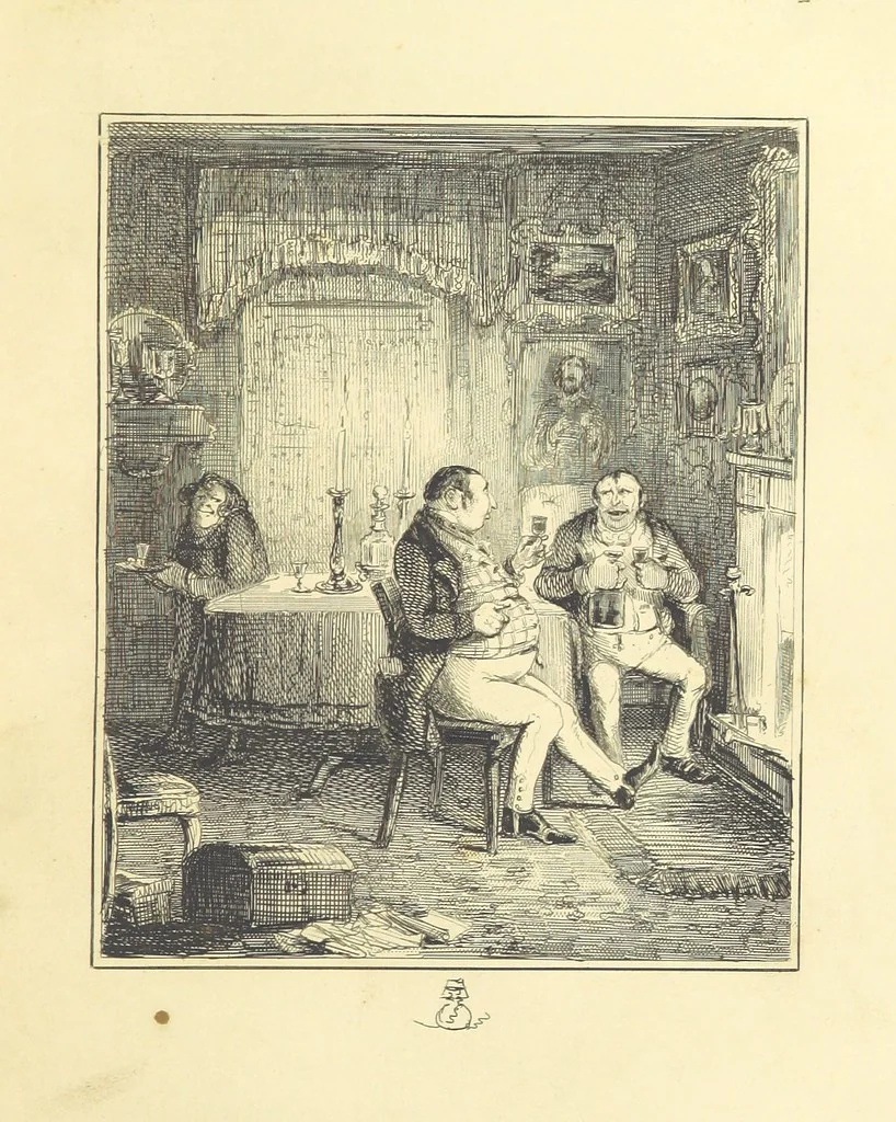 An illustration from The Fortunes of Hector O'Halloran and his Man Mark Anthony O'Toole ... With illustrations by J. Leech, 1853, leaf 201