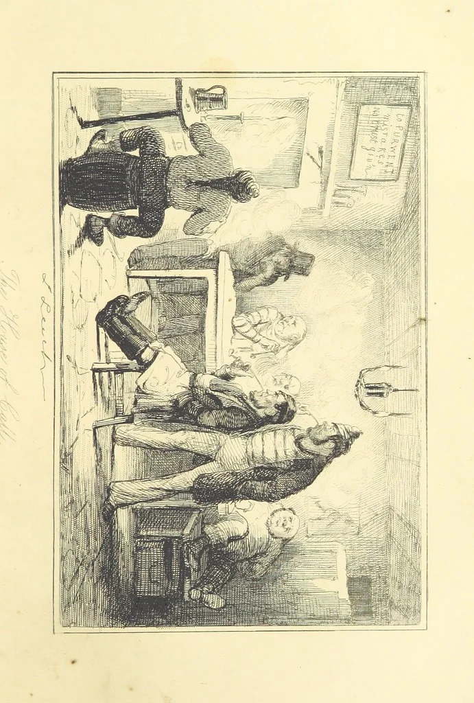 An illustration from The Fortunes of Hector O'Halloran and his Man Mark Anthony O'Toole ... With illustrations by J. Leech, 1853, leaf 265