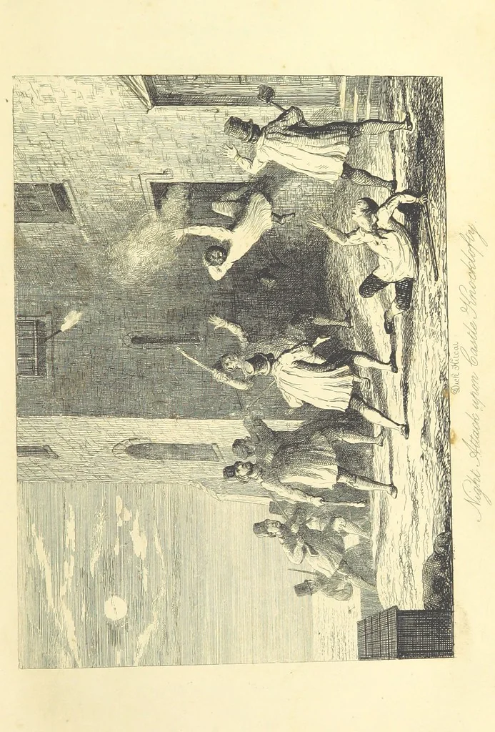An illustration from The Fortunes of Hector O'Halloran and his Man Mark Anthony O'Toole ... With illustrations by J. Leech, 1853, leaf 31
