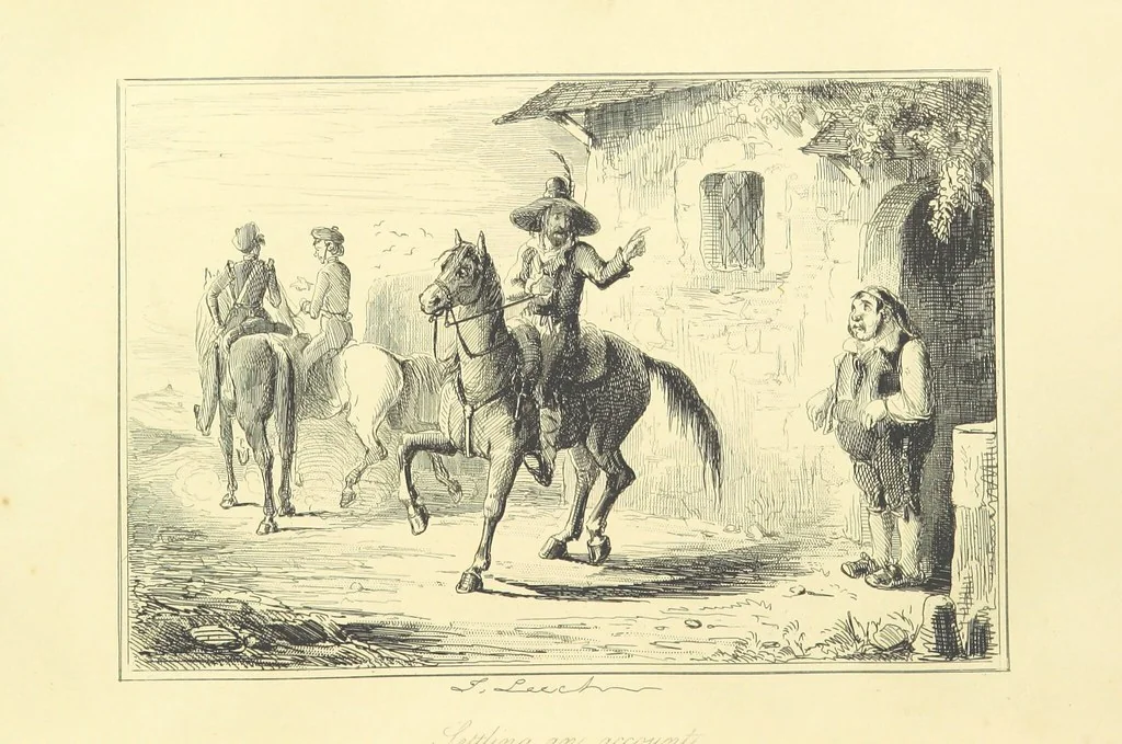 An illustration from The Fortunes of Hector O'Halloran and his Man Mark Anthony O'Toole ... With illustrations by J. Leech, 1853, leaf 367