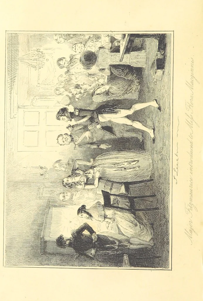 An illustration from The Fortunes of Hector O'Halloran and his Man Mark Anthony O'Toole ... With illustrations by J. Leech, 1853, leaf 382